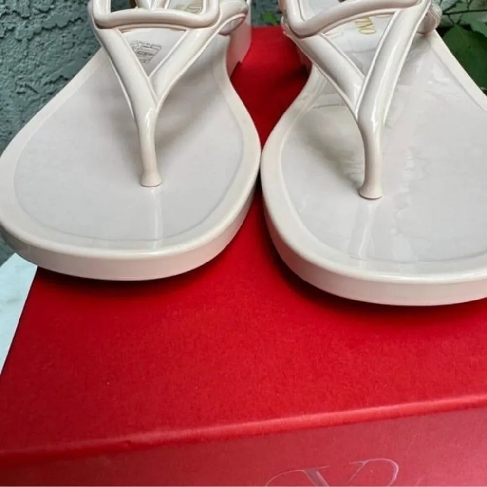 SOLD Valentino Garavani PM Logo Signature Thong Sandals - Picture 8 of 12